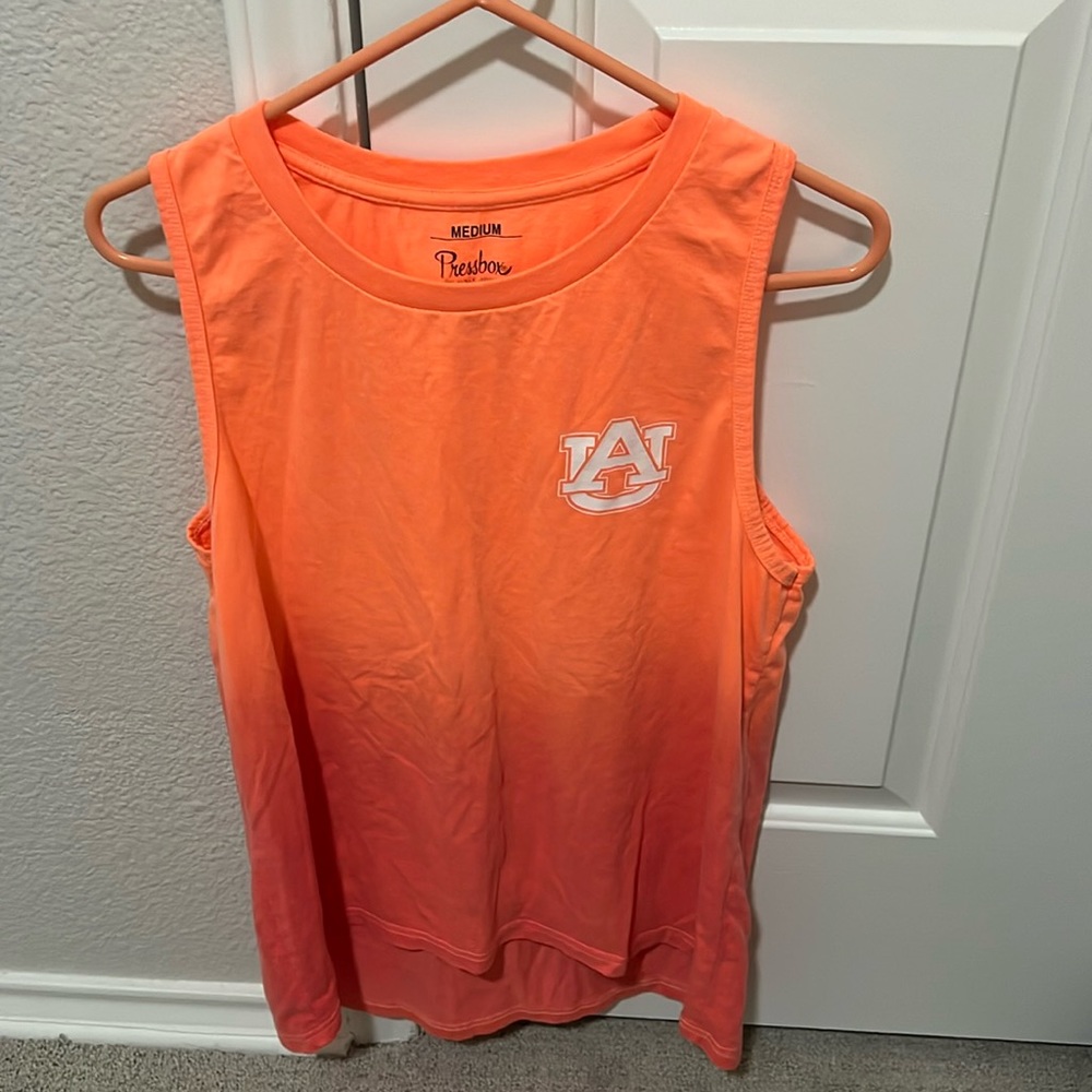 Auburn University Orange/Coral Tie Dye Tanktop M